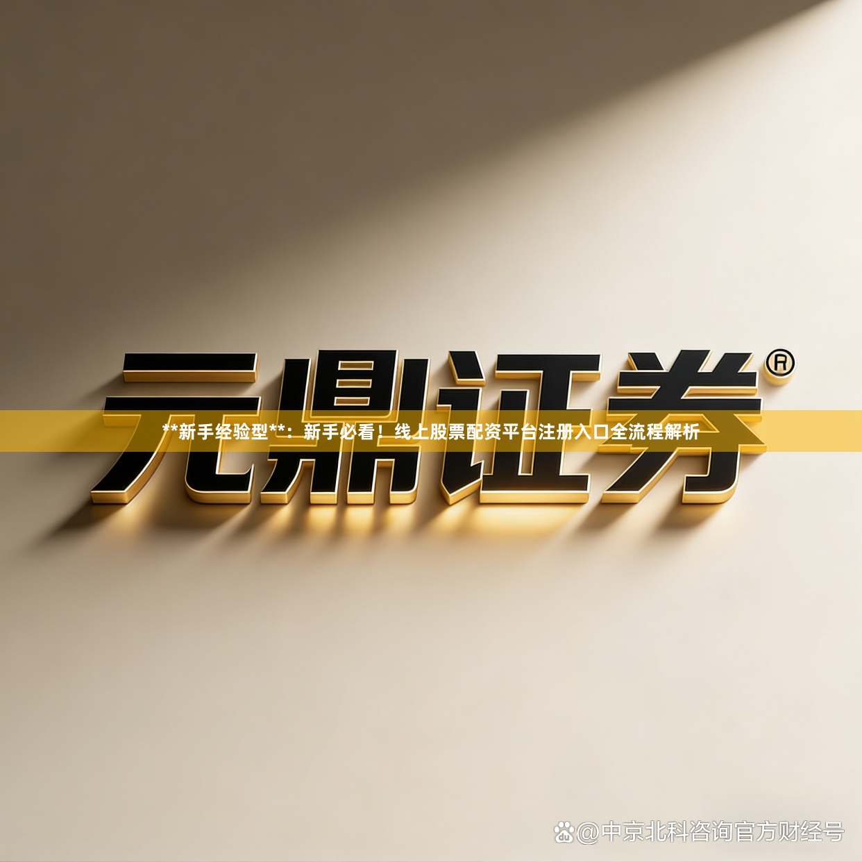 **新手经验型**：新手必看！线上股票配资平台注册入口全流程解析