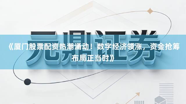 《厦门股票配资热潮涌动！数字经济领涨，资金抢筹布局正当时》