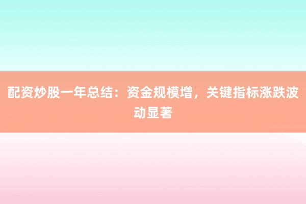 配资炒股一年总结：资金规模增，关键指标涨跌波动显著