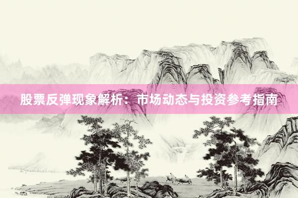 股票反弹现象解析：市场动态与投资参考指南
