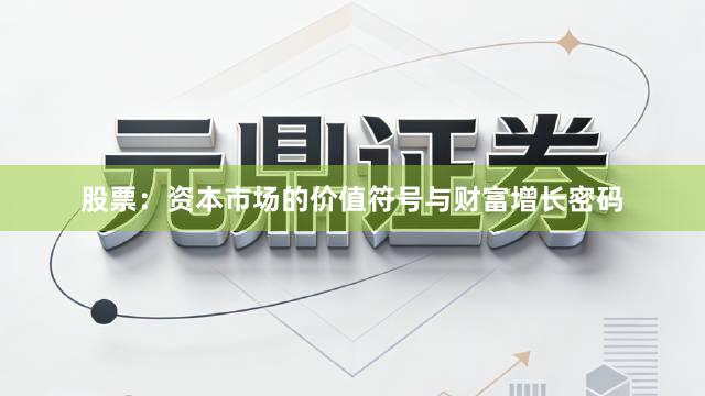 股票：资本市场的价值符号与财富增长密码