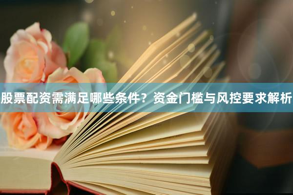 股票配资需满足哪些条件？资金门槛与风控要求解析